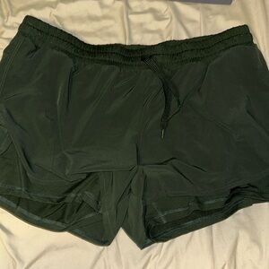 Forest green workout shorts
